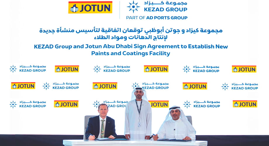 KEZAD Group Signs 50-Year Land Lease with Jotun Abu Dhabi to Set Up AED 450M Facility