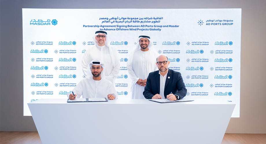 AD Ports Group and Masdar Sign Partnership Agreement to Advance Offshore Wind Projects